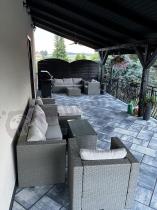 Aranżacja: Duży komplet mebli technorattan na taras Stefano Set Max XL Grey & Ivory