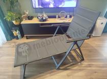 Aranżacja: Duży leżak ogrodowy z regulowanym oparciem Taven - Grafit