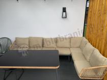 Aranżacja: Duży narożnik tarasowy 240x240cm w stylu boho Postigo Corner XXL Nature