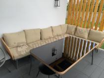 Aranżacja: Duży narożnik tarasowy 240x240cm w stylu boho Postigo Corner XXL Nature