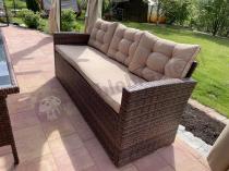 Aranżacja: Duży zestaw mebli ogrodowych w kolorze brązowym Topiano Grande Carmel & Latte