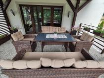 Aranżacja: Duży zestaw mebli ogrodowych w kolorze brązowym Topiano Grande Carmel & Latte