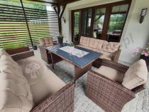 Aranżacja: Duży zestaw mebli ogrodowych w kolorze brązowym Topiano Grande Carmel & Latte