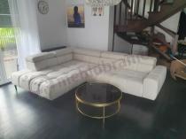 Aranżacja: Elegancki narożnik z elektryczną regulacją siedziska Plaza L 300x216cm lewy