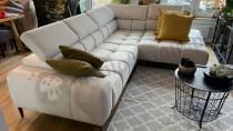 Aranżacja: Elegancki narożnik z elektryczną regulacją siedziska Plaza L 300x216cm prawy