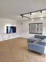 Aranżacja: Elegancki szary narożnik Plaza L 300x216cm Matt Velvet 85 lewy