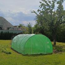 Aranżacja: Folia na tunel metalowy 6x3m – zielona - 4 sekcje - 2 drzwi