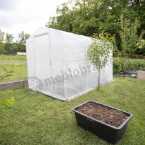Aranżacja: Foliak ogrodowy 2x3m Jasmin z drzwiami na zawiasach - biały
