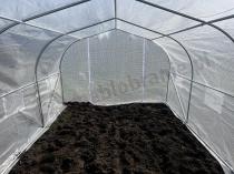 Aranżacja: Foliak ogrodowy 3x4,5m Jasmin z drzwiami na zawiasach - biały