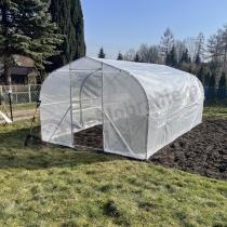 Aranżacja: Foliak ogrodowy 3x4,5m Jasmin z drzwiami na zawiasach - biały