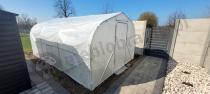 Aranżacja: Foliak ogrodowy 3x4,5m Jasmin z drzwiami na zawiasach - biały