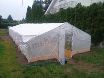 Aranżacja: Foliak ogrodowy 4x12m Jasmin z drzwiami na zawiasach - biały