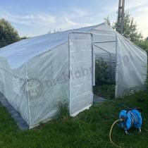 Aranżacja: Foliak ogrodowy 4x6m Jasmin z drzwiami na zawiasach - biały
