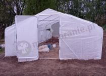 Aranżacja: Foliak ogrodowy 4x6m Jasmin z drzwiami na zawiasach - biały