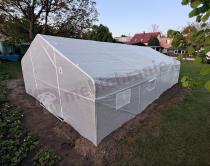 Aranżacja: Foliak ogrodowy 4x6m Jasmin z drzwiami na zawiasach - biały