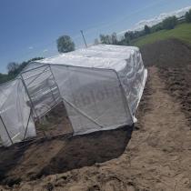 Aranżacja: Foliak ogrodowy 4x6m Jasmin z drzwiami na zawiasach - biały