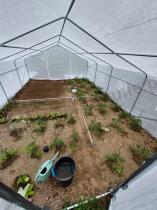 Aranżacja: Foliak ogrodowy 4x6m Jasmin z drzwiami na zawiasach - biały