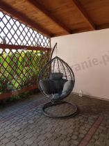 Aranżacja: Fotel ogrodowy kokon z technorattanu Dondolo Dark Grey