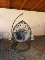 Aranżacja: Fotel ogrodowy kokon z technorattanu Dondolo Dark Grey