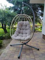 Aranżacja: Fotel wiszący ogrodowy Foldo Beige Taupe