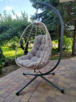 Aranżacja: Fotel wiszący ogrodowy Foldo Beige Taupe