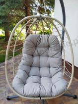 Aranżacja: Fotel wiszący ogrodowy Foldo Beige Taupe