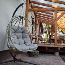 Aranżacja: Fotel wiszący ogrodowy Foldo Beige Taupe