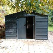 Aranżacja: Garaż, schowek narzędziowy blaszany Dummer 341x386x229cm – Antracyt