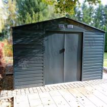 Aranżacja: Garaż, schowek narzędziowy blaszany Dummer 341x386x229cm – Antracyt