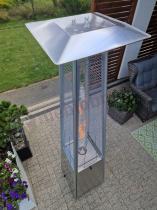 Aranżacja: Gazowy parasol grzewczy piramida Flami 227 cm - Silver