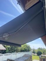 Aranżacja: Grafitowa markiza na taras Lea 395x300 - aluminium