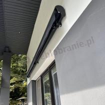 Aranżacja: Grafitowa markiza na taras Lea 395x300 - aluminium