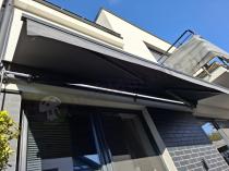 Aranżacja: Grafitowa markiza na taras Lea 395x300 - aluminium