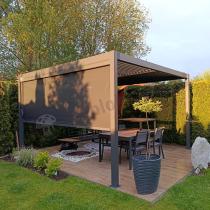 Aranżacja: Grafitowa pergola aluminiowa Lufel 4x4 - Antracite