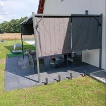 Aranżacja: Grafitowa pergola tarasowa Simi 3x4 m