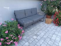 Aranżacja: Grafitowa sofa trzyosobowa na taras 175cm Ater - Dark Grey