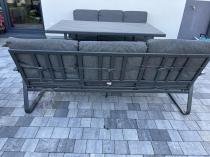 Aranżacja: Grafitowe meble metalowe na taras dla 8 osób z 2 sofami i 2 pufami Ater - Dark Grey