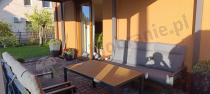 Aranżacja: Grafitowy komplet mebli metalowych do ogrodu z sofą 175cm Doros Dining Polywood