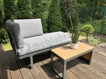 Aranżacja: Grafitowy narożnik modułowy Vernon - aluminiowy stelaż