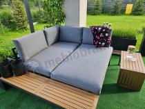 Aranżacja: Grafitowy narożnik modułowy Vernon - aluminiowy stelaż