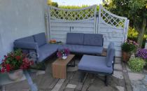 Aranżacja: Grafitowy narożnik modułowy Vernon XL - aluminiowy stelaż