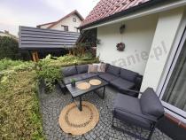 Aranżacja: Grafitowy narożnik ogrodowy z fotelem i stolikiem 110cm Panaon Corner 220x220 - DG