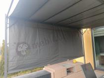 Aranżacja: Grafitowy pawilon ogrodowo tarasowy z roletowym dachem Horn 4x4 - Grey