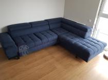 Aranżacja: Granatowa rogówka do salonu Selva L 263x223 cm prawostronna