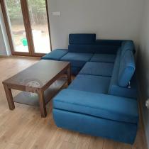 Aranżacja: Granatowy narożnik z regulowanym podłokietnikiem Molina L 263x210 cm lewy