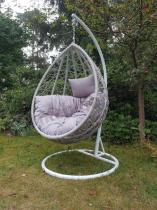 Aranżacja: Huśtawka typu cocoon - kosz wiszący DONDOLO Off-White Elite &amp; Taupe