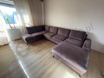 Aranżacja: Jasnobrązowy narożnik U-kształtny do salonu Flavio U 367x214cm lewy
