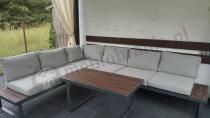 Aranżacja: Jasnoszary modułowy narożnik na taras 280x220cm Panaon LG