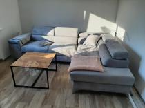 Aranżacja: Jasnoszary narożnik prawostronny w stylu glamour Eridano 275x202 cm