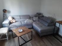 Aranżacja: Jasnoszary narożnik prawostronny w stylu glamour Eridano 275x202 cm
